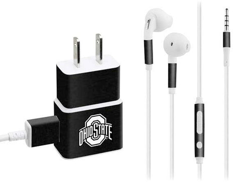 Ohio State University OSU Black Phone Charger Skin